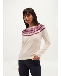 Hobbs - Greta Fairisle Jumper With Wool - Lyst