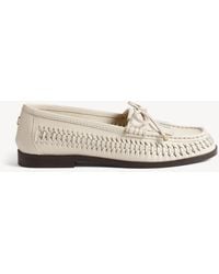 Hobbs - Darcy Woven Leather Loafers - Lyst