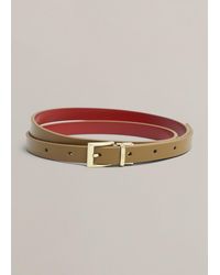Hobbs - Pauline Skinny Reversible Leather Belt - Lyst