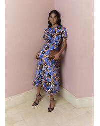 Hobbs - Arlesey Floral Midi Dress - Lyst