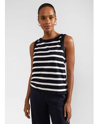 Hobbs - Maddy Cotton Striped Top - Lyst