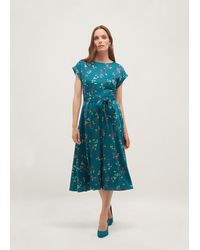 Hobbs - Alba Floral Satin Dress - Lyst