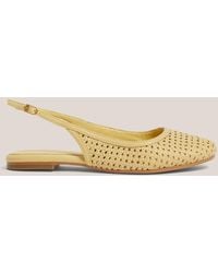 Hobbs - Georgia Leather Woven Flat Slingbacks - Lyst
