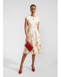 Hobbs - Tia Embroidered Dress - Lyst