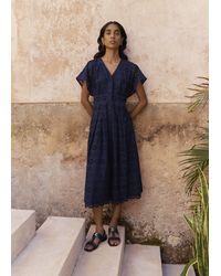 Hobbs - Morrab Cotton Broderie Dress - Lyst