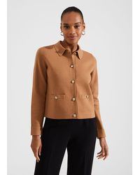 Hobbs - Mora Cotton Wool Knitted Jacket - Lyst