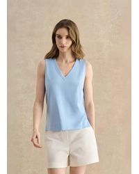 Hobbs - Lilla Cotton Slub Vest Top - Lyst