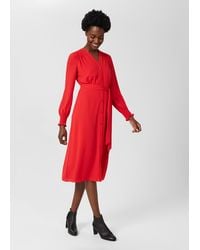 Hobbs - Violet V Neck Dress - Lyst