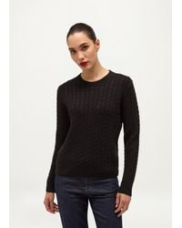 Hobbs - Lennon Cable Sequin Jumper With Cotton - Lyst