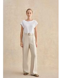 Hobbs - Petite Zainah Linen Wide Leg Trousers - Lyst