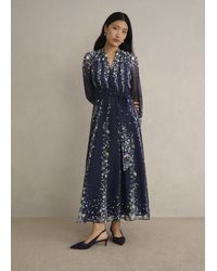 Hobbs - Petite Ros Floral Silk Dress - Lyst