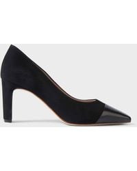Hobbs - Christina Suede Bock Heel Court Shoes - Lyst