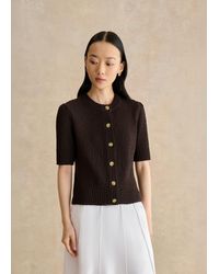 Hobbs - Melford Cotton Short Sleeve Cardigan - Lyst