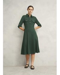 Hobbs - Dark Angelica Utility Ponte Midi Dress - Lyst