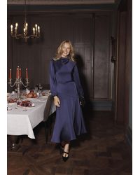 Hobbs - Pearl Textured Satin Dress - Lyst