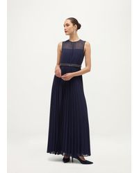 Hobbs - Gwyneth Pleated Maxi Dress - Lyst