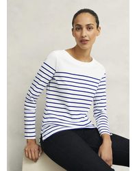 Hobbs - Constance Cotton Striped Top - Lyst