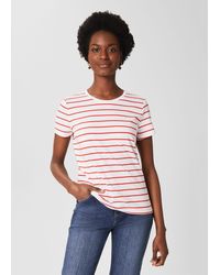 Hobbs - Pixie Cotton Stripe T-Shirt - Lyst