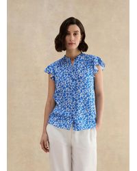 Hobbs - Huda Ruffle Sleeve Blouse - Lyst