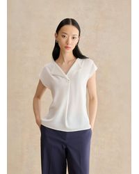 Hobbs - Sylvie Satin Front Top - Lyst