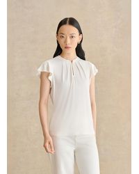 Hobbs - Lila Frill Sleeve Top - Lyst