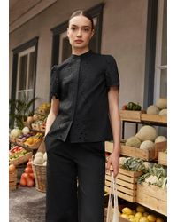 Hobbs - Keston Cotton Broderie Shirt - Lyst