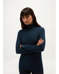 Hobbs - Lara Merino Rollneck Jumper - Lyst