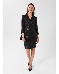 Hobbs - Carys Sequin Tux Dress - Lyst