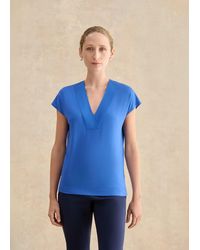 Hobbs - Jonie Printed V Neck Top - Lyst