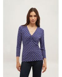 Hobbs - Essie Ruched Printed Top - Lyst