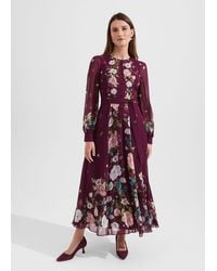 Hobbs - Maribella Silk Floral Dress - Lyst
