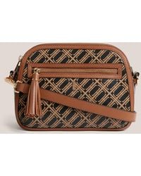 Hobbs - Carlton Leather Canvas Crossbody Bag - Lyst