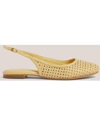 Hobbs - Georgia Leather Woven Flat Slingbacks - Lyst