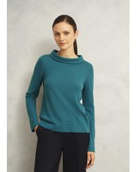 Hobbs - Dark Audrey Cashmere Blend Roll Neck Jumper - Lyst