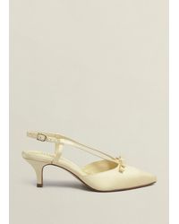 Hobbs - Macie Bow Satin Slingbacks - Lyst