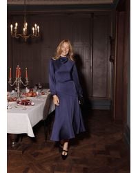 Hobbs - Pearl Textured Satin Dress - Lyst