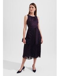 Hobbs - Blythe Devoree Midi Dress - Lyst