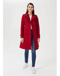 Hobbs Saskia Water Resistant Trench Coat - Red