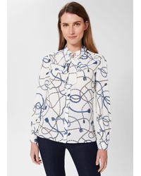 Hobbs - Dolly Tie Neck Blouse - Lyst