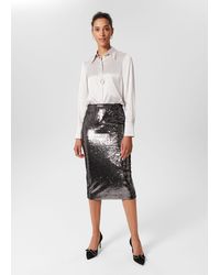Hobbs - Genevieve Sequin Pencil Skirt - Lyst