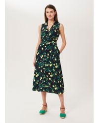 Hobbs - Carina Printed Midi Dress - Lyst