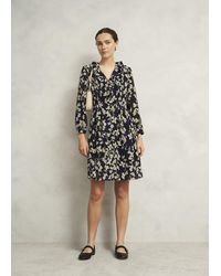 Hobbs - Floral Zoe Dress With Ruffle Neck - Lyst
