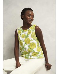 Hobbs - Maddy Cotton Printed Top - Lyst