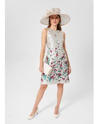 Hobbs - Gwen Floral Jacquard Dress - Lyst