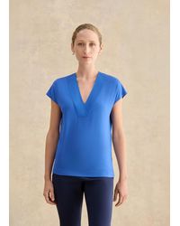 Hobbs - Jonie Printed V Neck Top - Lyst