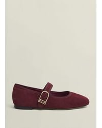 Hobbs - Clara Suede Mary Janes - Lyst