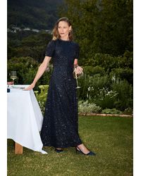 Hobbs - Shirley Sequin Trimmed Maxi Dress - Lyst