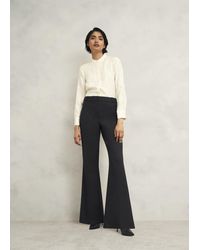Hobbs - Italian Wool Flared Sinclair Trousers - Lyst