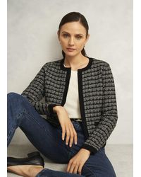 Hobbs - Monochrome Audra Boucle Knitted Jacket - Lyst