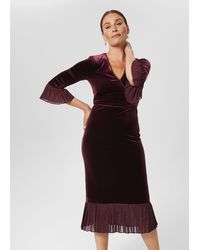 Hobbs - Petite Melodie Velvet Dress - Lyst